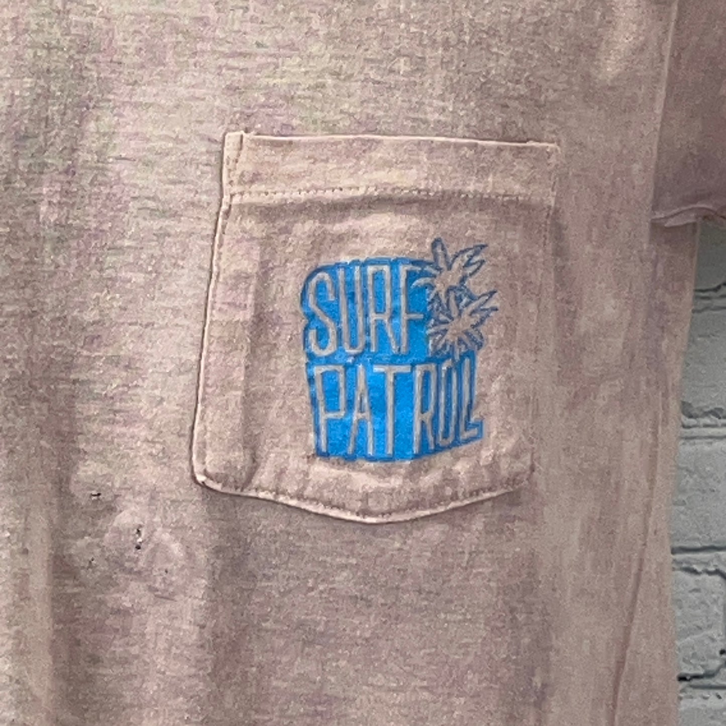 Vintage 80s Surf Patrol Shark T Shirt Surfer Surfing Made In USA Beige M Medium