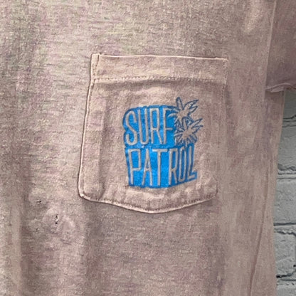 Vintage 80s Surf Patrol Shark T Shirt Surfer Surfing Made In USA Beige M Medium