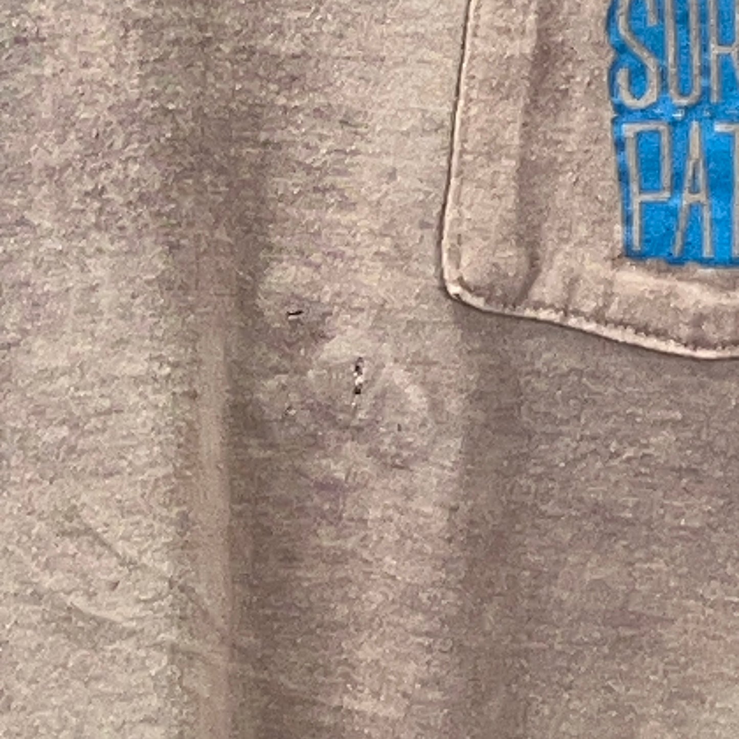 Vintage 80s Surf Patrol Shark T Shirt Surfer Surfing Made In USA Beige M Medium