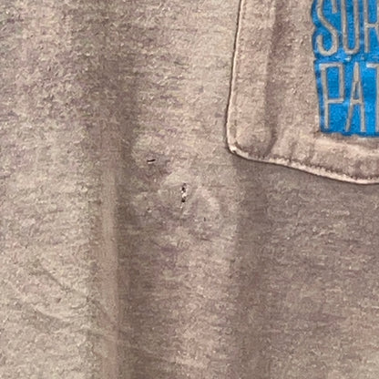 Vintage 80s Surf Patrol Shark T Shirt Surfer Surfing Made In USA Beige M Medium