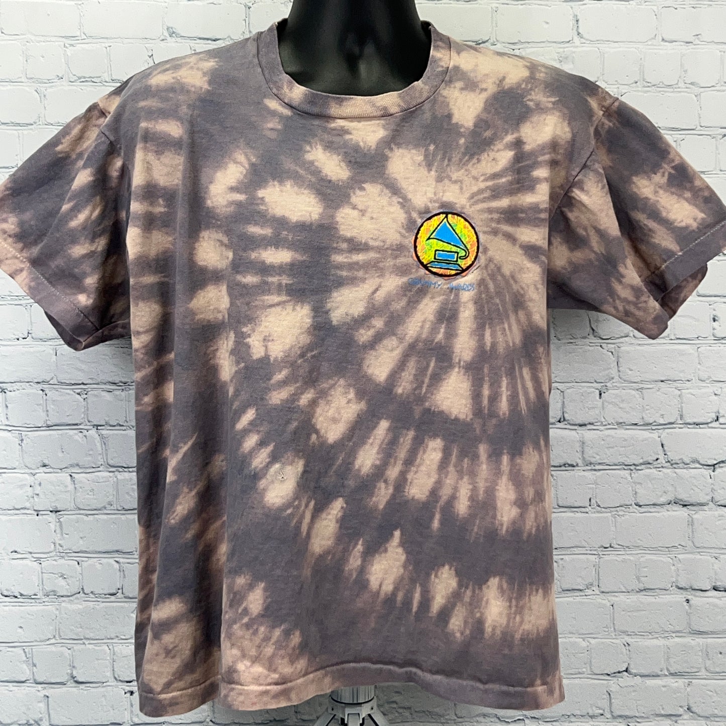Vintage 90s Grammy Awards Logo T Shirt Music Made In USA Gray Unisex XL X-Large