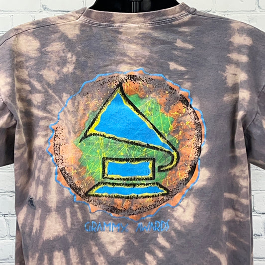 Vintage 90s Grammy Awards Logo T Shirt Music Made In USA Gray Unisex XL X-Large