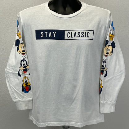 迪士尼米老鼠 T 恤小号迪士尼乐园冥王星高飞唐老鸭男式白色