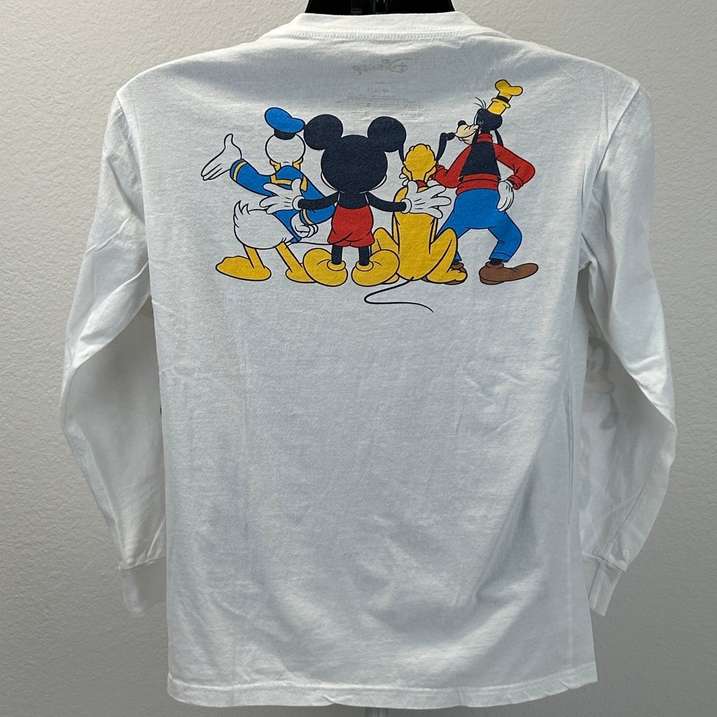 迪士尼米老鼠 T 恤小号迪士尼乐园冥王星高飞唐老鸭男式白色