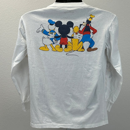 迪士尼米老鼠 T 恤小号迪士尼乐园冥王星高飞唐老鸭男式白色