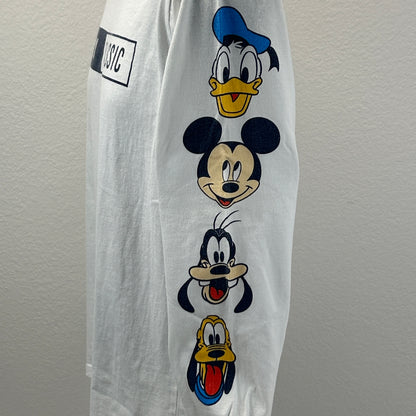 迪士尼米老鼠 T 恤小号迪士尼乐园冥王星高飞唐老鸭男式白色