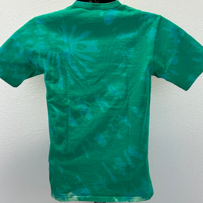 Champion Tie Dye T Shirt Mens S Small Green Big Logo Streetwear Skater Skating