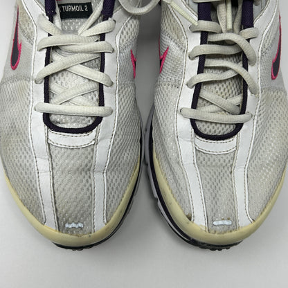 Nike Shox Turmoil 2 - Zapatillas para correr para mujer, color blanco, rosa, 375434-151, talla baja, 9