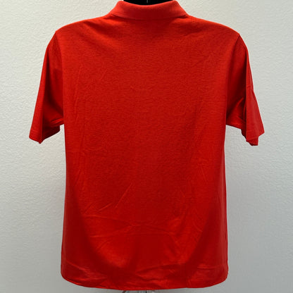 复古野味烹饪大赛 Polo T 恤 大号派对顾问 80 年代美国男式 红色