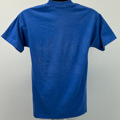 Vintage WWA World Wrestling Alliance T Shirt Mens M Medium Blue 80s NWA WWE WWF