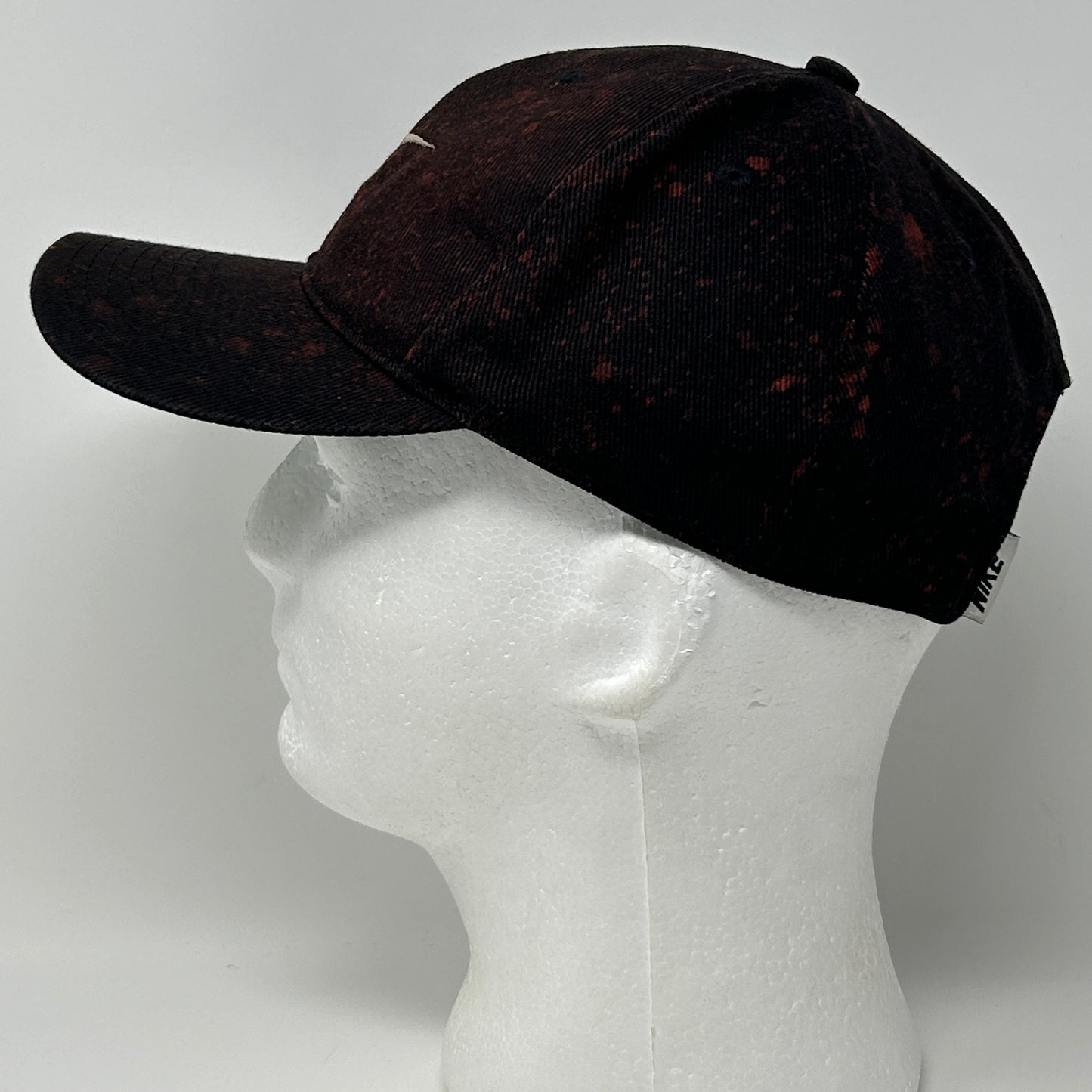 Vintage 90s Distressed Nike Center Swoosh Hat Cap Logo Snapback 6 Panel Black - Neon Vintage