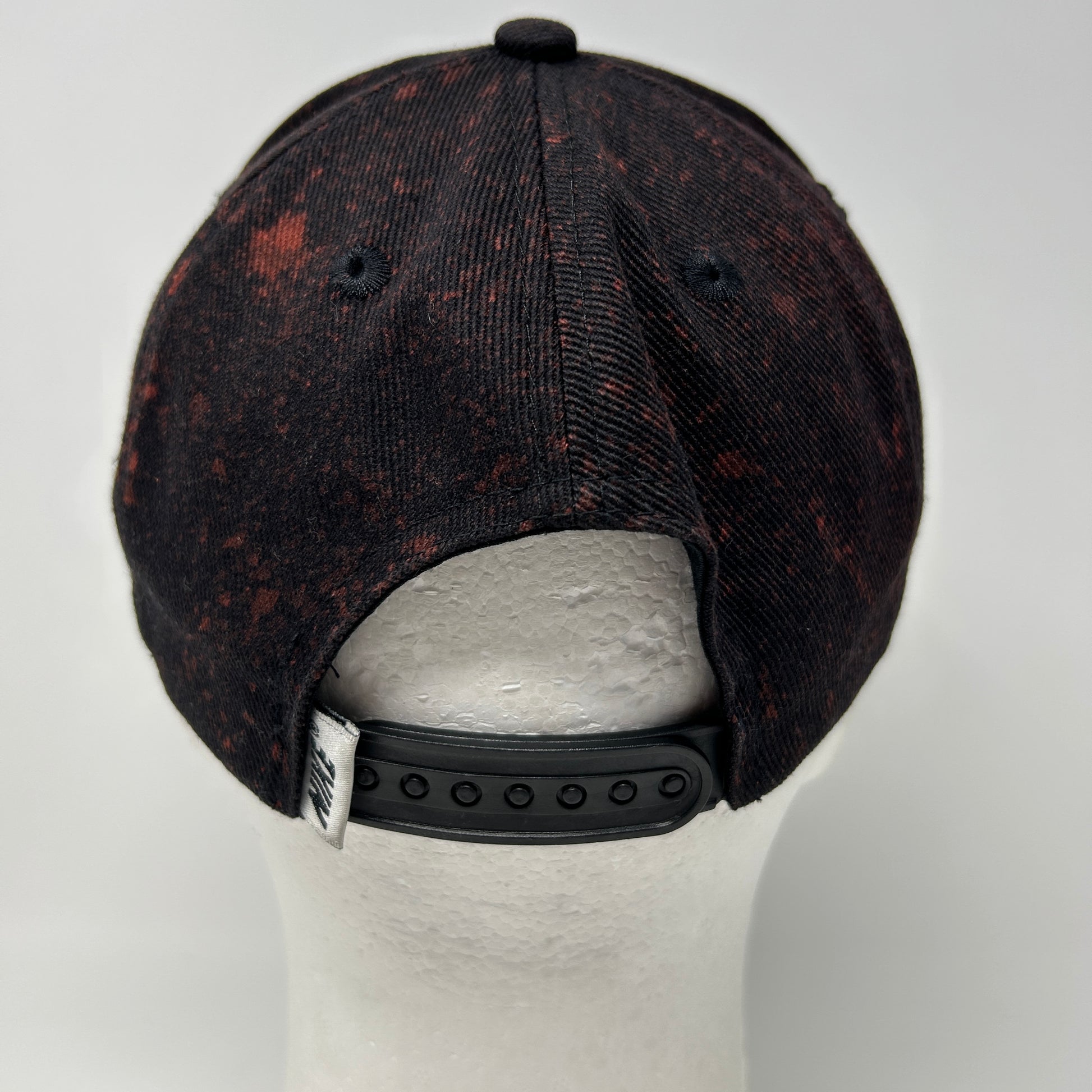 Vintage 90s Distressed Nike Center Swoosh Hat Cap Logo Snapback 6 Panel Black - Neon Vintage