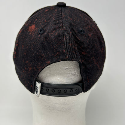 Vintage 90s Distressed Nike Center Swoosh Hat Cap Logo Snapback 6 Panel Black - Neon Vintage