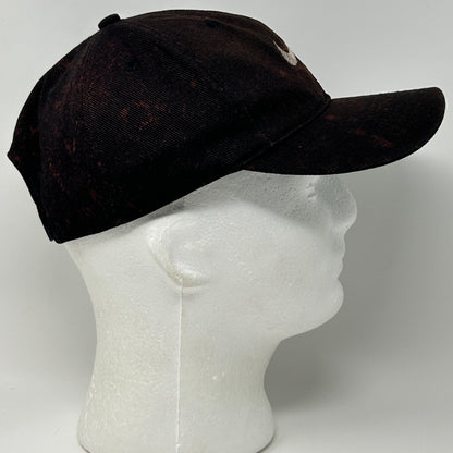 Vintage 90s Distressed Nike Center Swoosh Hat Cap Logo Snapback 6 Panel Black - Neon Vintage