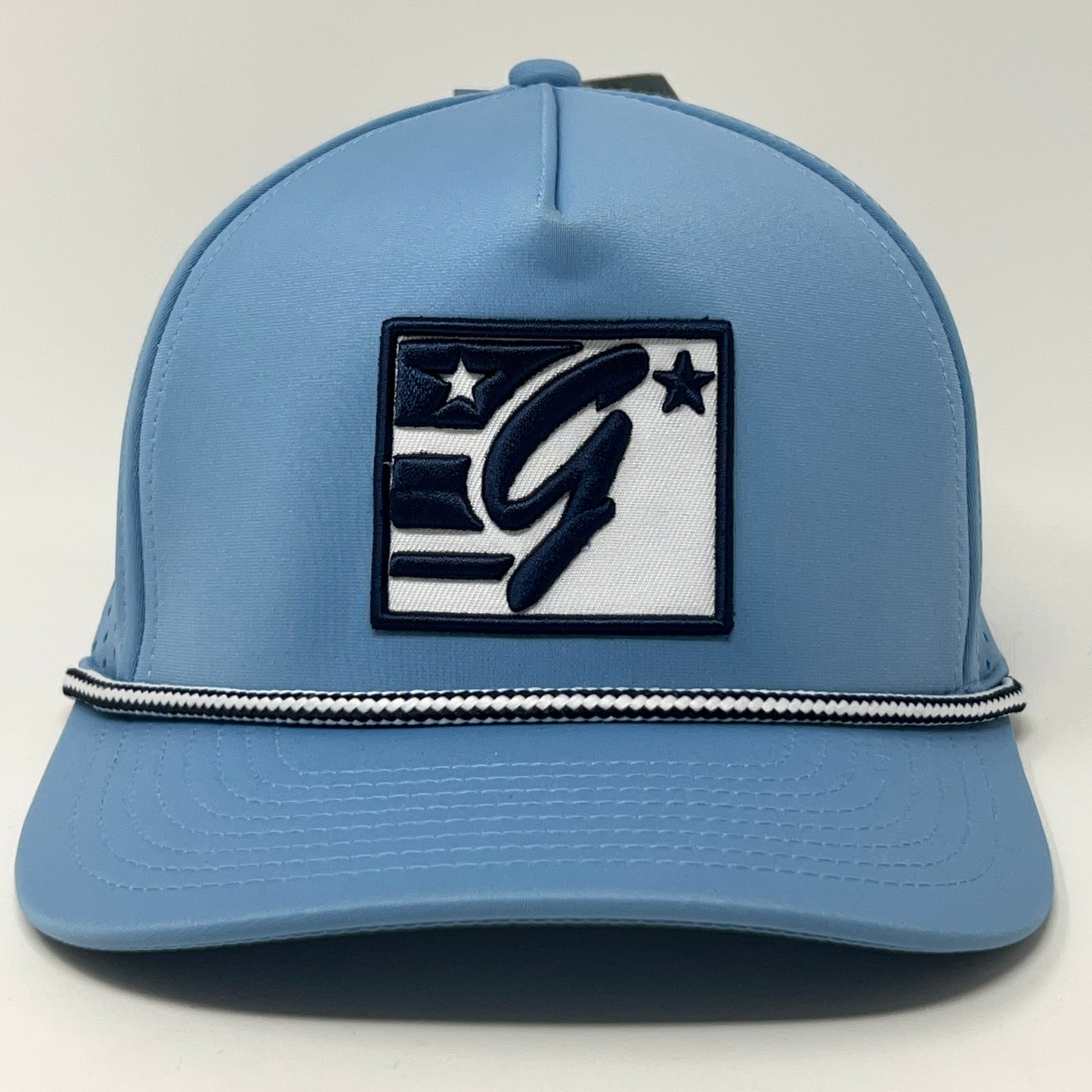 The Game Logo Trucker Hat Baseball Cap Blue Mesh Snapback 5 Panel Rope Corded