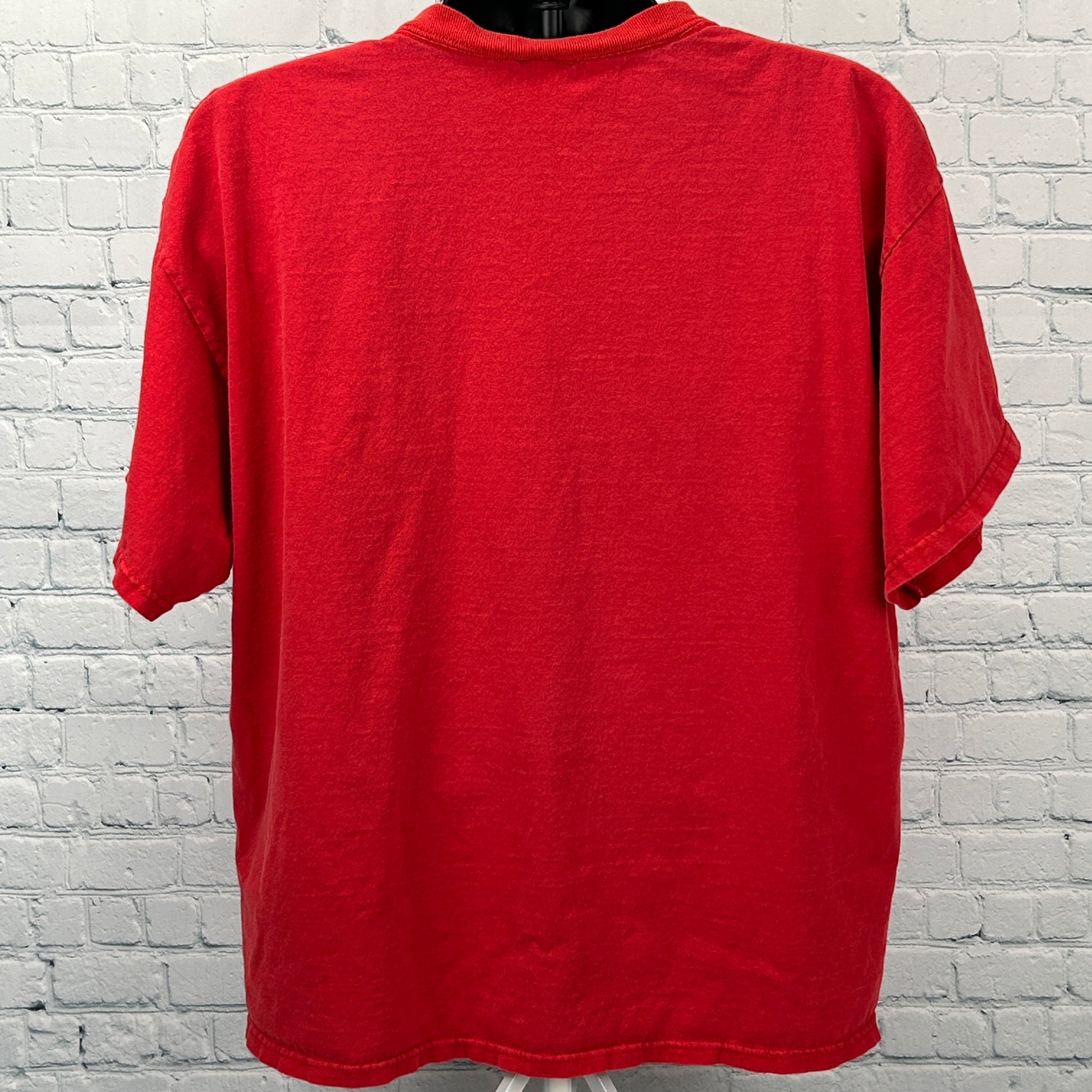 Vintage 90s Headshots Dodgeball School T Shirt Giant Red Tee Mens XXL 2XL - Neon Vintage