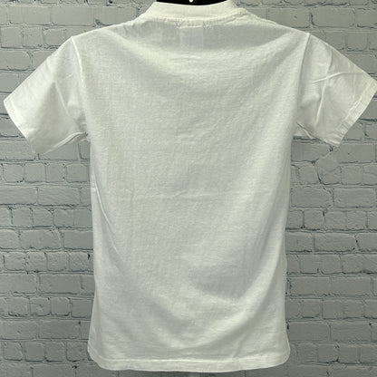 Vintage 90s Las Vegas T Shirt Gambling Casino Travel Tourist USA White S Small - Neon Vintage