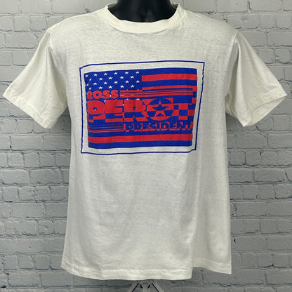 Vintage 90s Ross Perot For President T Shirt Politics Election White L Large - Neon Vintage