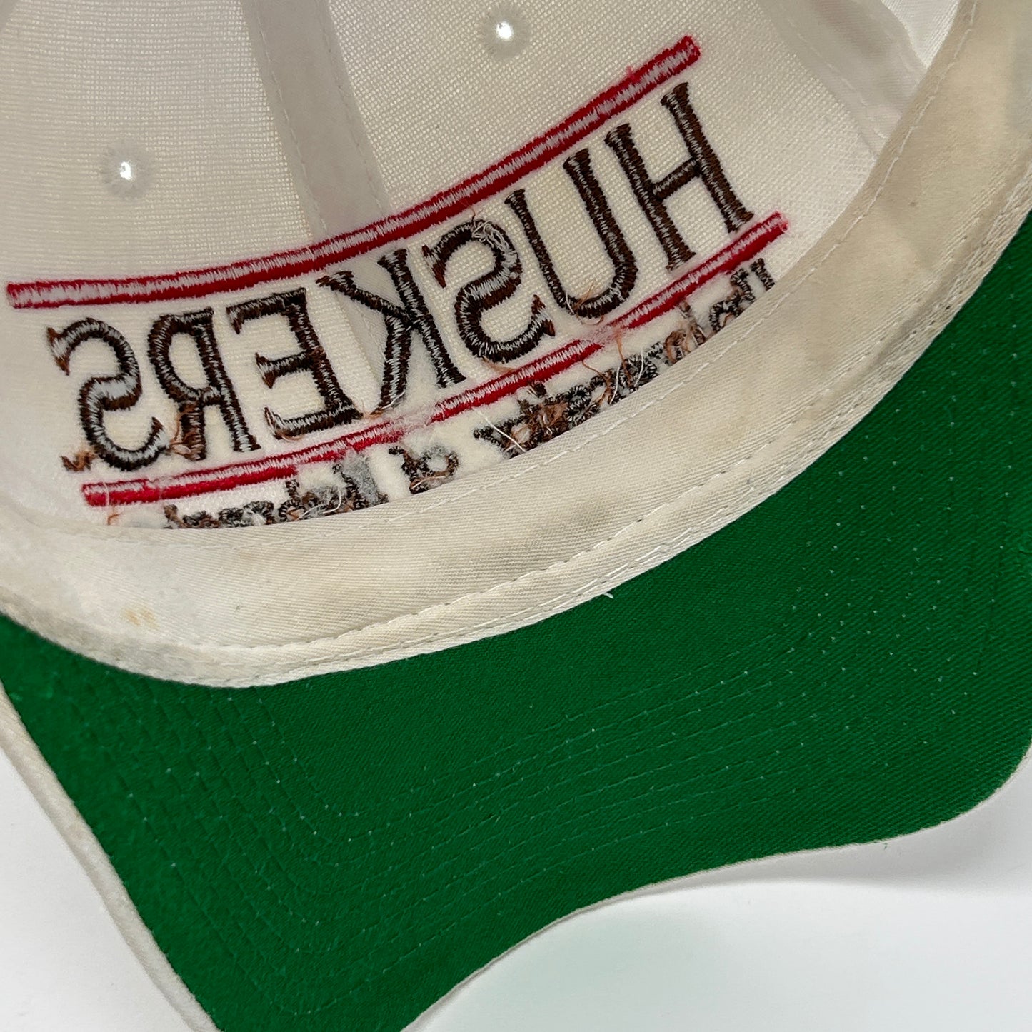 Vintage 90s Nebraska Cornhuskers Hat Cap UNL 3 Bar Line The Game Snapback White