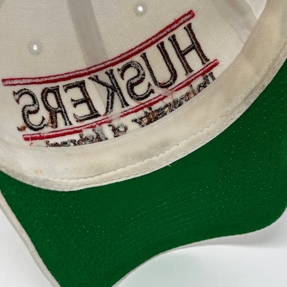 Vintage 90s Nebraska Cornhuskers Hat Cap UNL 3 Bar Line The Game Snapback White