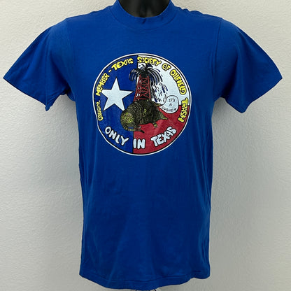 复古油田垃圾协会 T 恤 男式 X-Small 德克萨斯石油钻探 蓝色