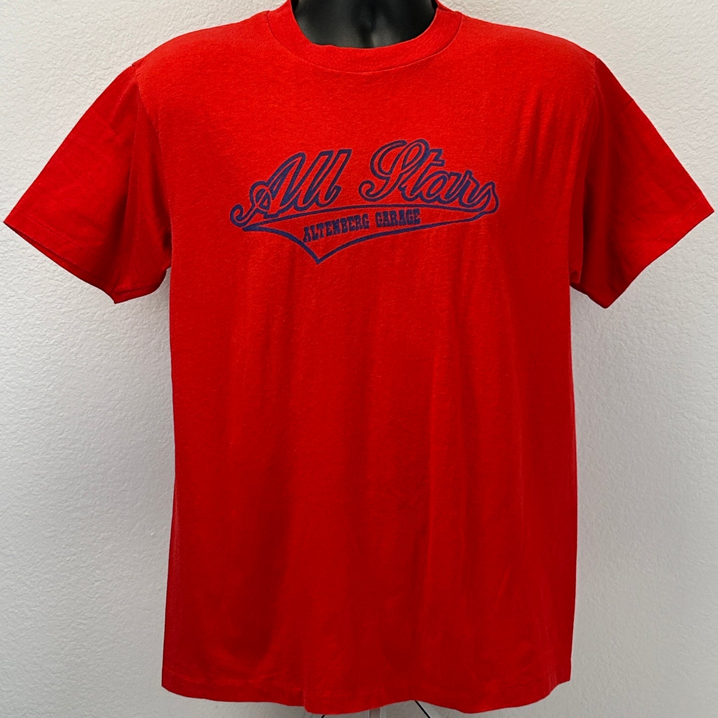 复古全明星 Altenberg Garage T 恤男式大号棒球垒球美国红色