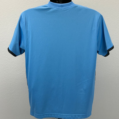 Camiseta Nike vintage de malla para hombre, camiseta de fútbol, ​​baloncesto, logo Y2K azul