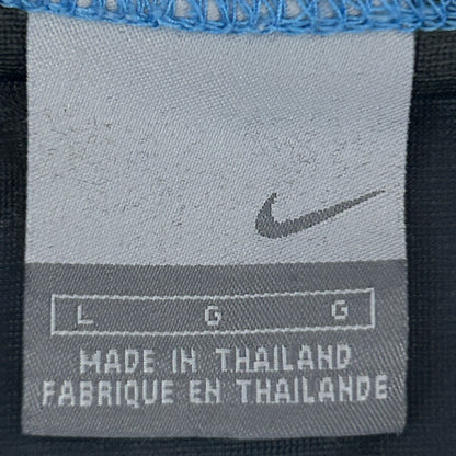 Camiseta Nike vintage de malla para hombre, camiseta de fútbol, ​​baloncesto, logo Y2K azul