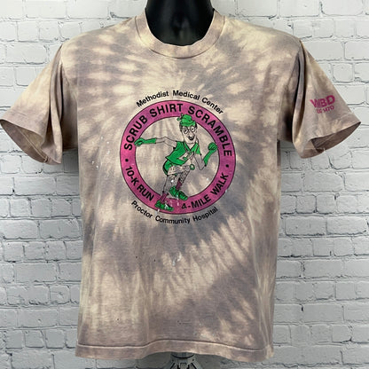 Vintage 80s Apple Computer Scrub Shirt Scramble T Shirt Illinois Single Stitch M