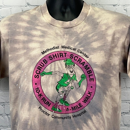 Vintage 80s Apple Computer Scrub Shirt Scramble T Shirt Illinois Single Stitch M