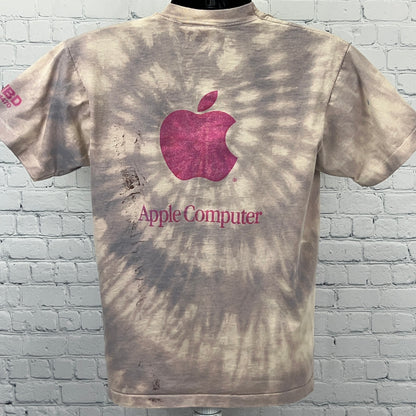 Vintage 80s Apple Computer Scrub Shirt Scramble T Shirt Illinois Single Stitch M