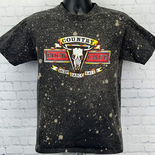 Camiseta vintage de salón de baile Country Rock Cafe para hombre, talla mediana, color negro, estilo bar de los años 90