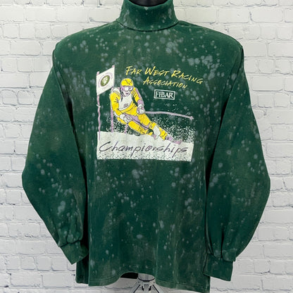 Vintage Far West Racing Association Ski Championships FIBAR Turtleneck T Shirt M