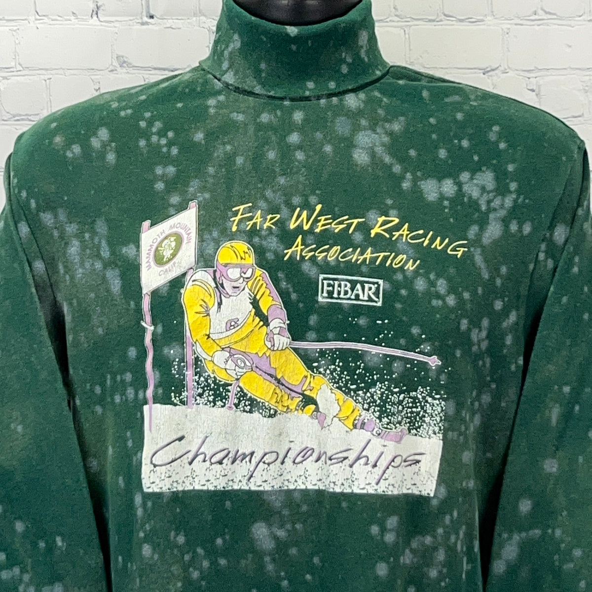 Vintage Far West Racing Association Ski Championships FIBAR Turtleneck T Shirt M