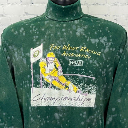 Vintage Far West Racing Association Ski Championships FIBAR Turtleneck T Shirt M