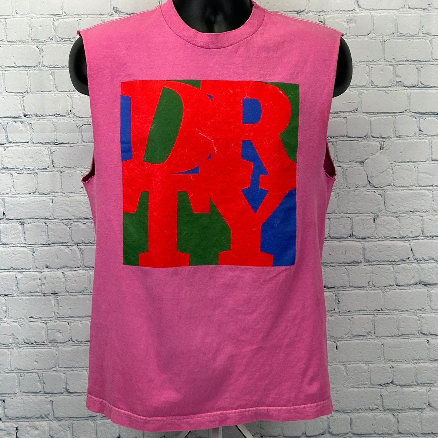 DRTY BRNX Dirty Bronx T Shirt New York NY PLTD Sleeveless Tee Pink M Medium