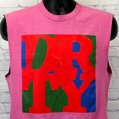 DRTY BRNX Dirty Bronx T Shirt New York NY PLTD Sleeveless Tee Pink M Medium