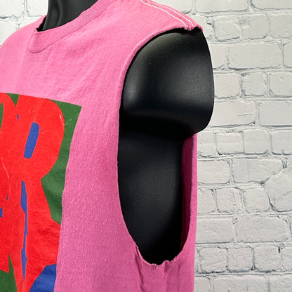 DRTY BRNX Dirty Bronx T Shirt New York NY PLTD Sleeveless Tee Pink M Medium