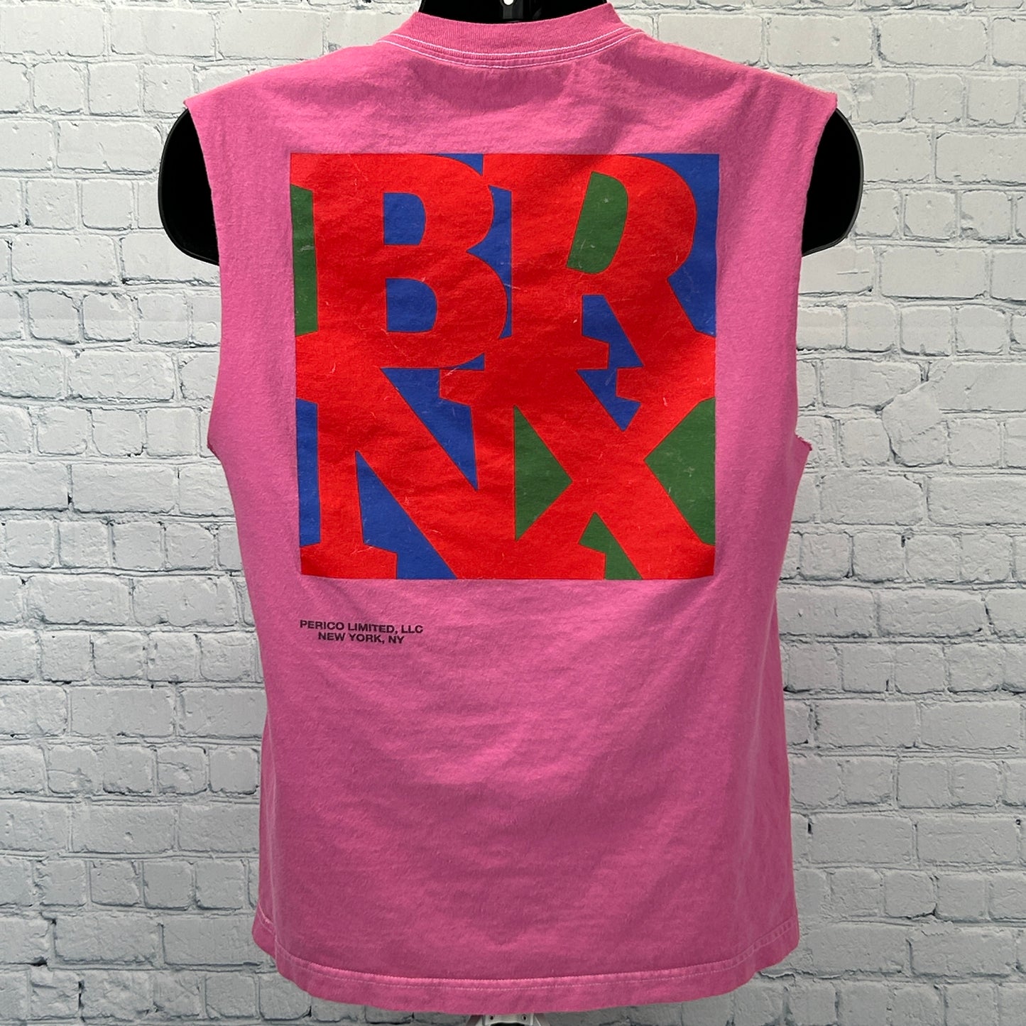 DRTY BRNX Dirty Bronx T Shirt New York NY PLTD Sleeveless Tee Pink M Medium