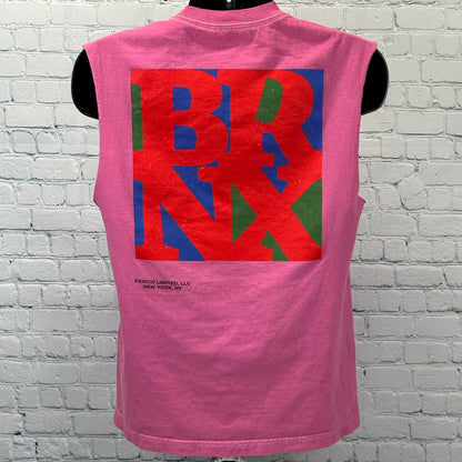 DRTY BRNX Dirty Bronx T Shirt New York NY PLTD Sleeveless Tee Pink M Medium
