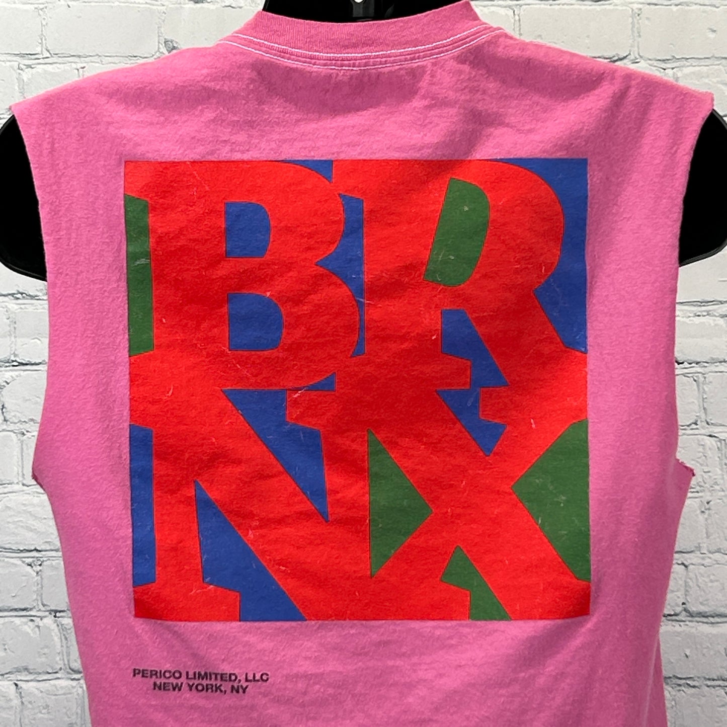 DRTY BRNX Dirty Bronx T Shirt New York NY PLTD Sleeveless Tee Pink M Medium