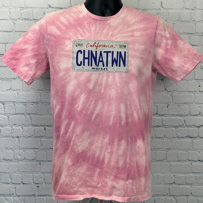 Chinatown Market Studios T Shirt California License Plate Streetwear Pink Small