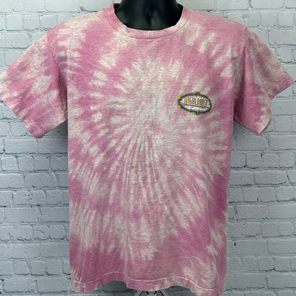 Vintage 90s Highlander T Shirt TV Television Show Movie Film Tee Pink M Medium