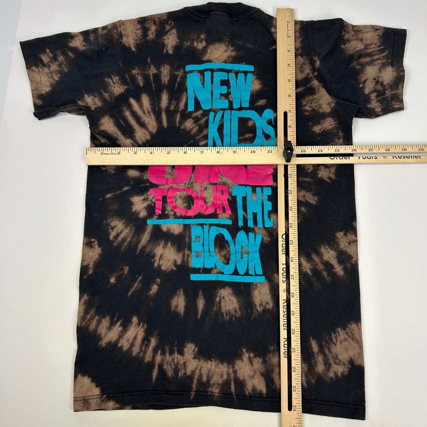 Vintage 80s New Kids On The Block Tour T Shirt NKOTB Boy Band Black XS X-Small