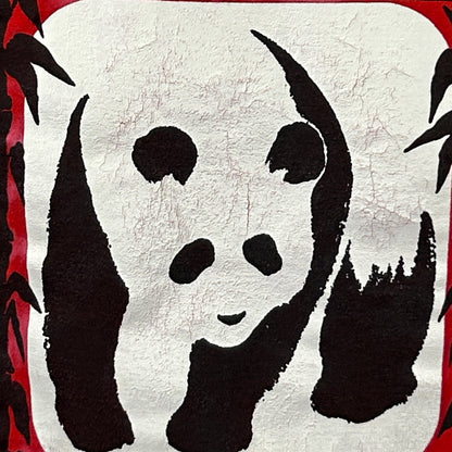 Vintage 80s Busch Gardens Giant Panda Bear T Shirt Red Made In USA Mens M Medium
