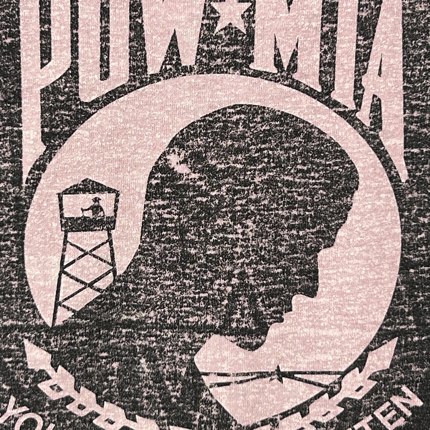 Vintage 90s US Army POW-MIA T Shirt Military United States Pink Mens L Large