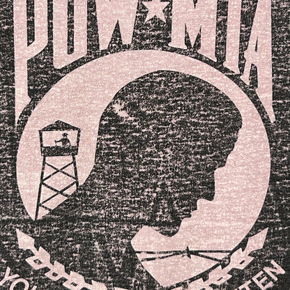 Vintage 90s US Army POW-MIA T Shirt Military United States Pink Mens L Large