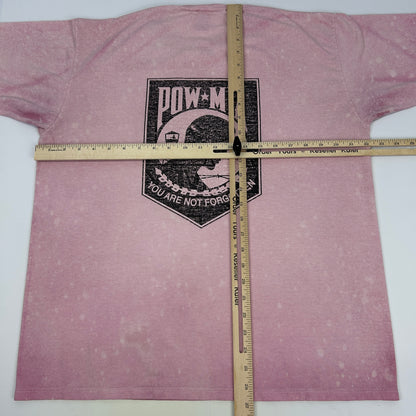 Vintage 90s US Army POW-MIA T Shirt Military United States Pink Mens L Large