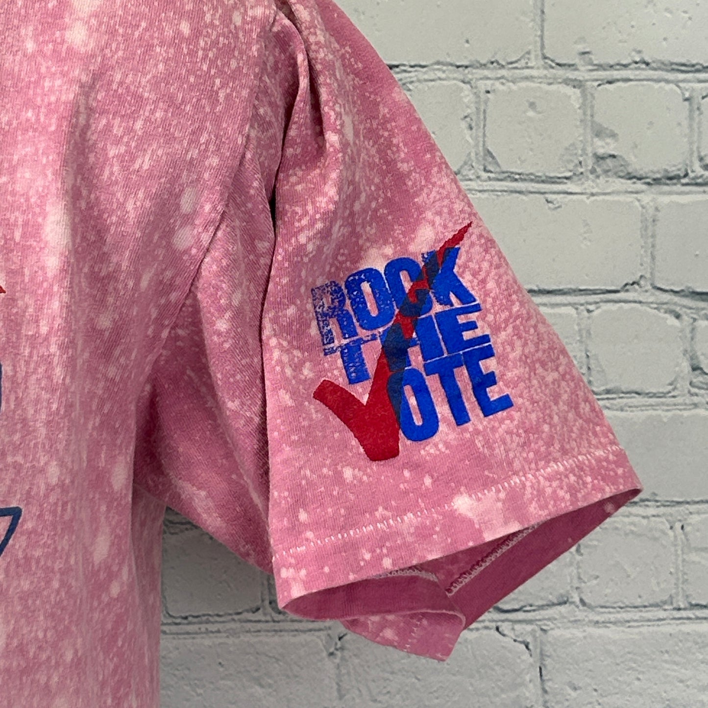 Vintage 90s MTV Rock the Vote Surf and Soul T Shirt Surfrider Pink Mens L Large