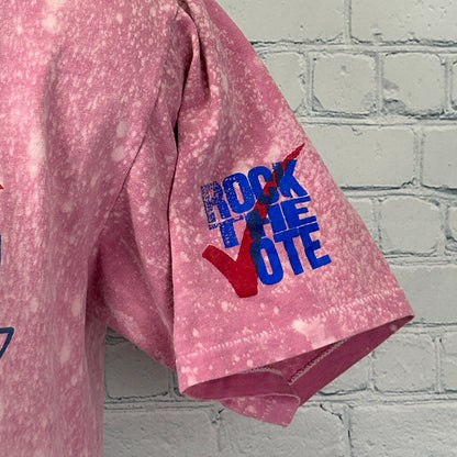 Vintage 90s MTV Rock the Vote Surf and Soul T Shirt Surfrider Pink Mens L Large